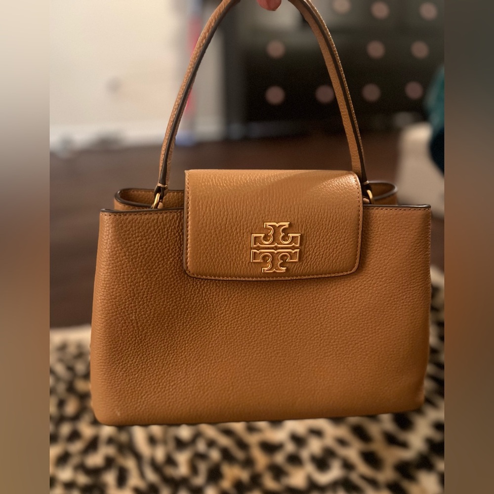 Tory Burch Brittan Satchel-Camel
